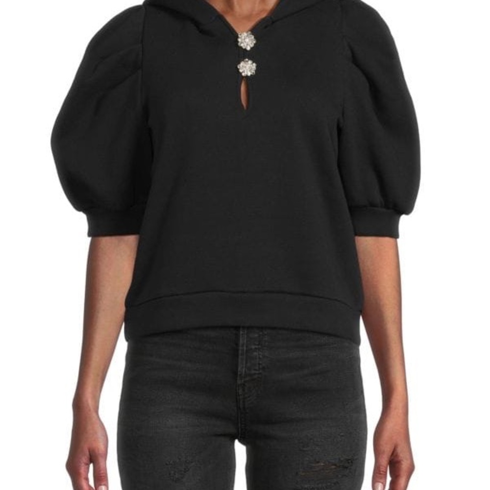 ba&sh Dylia Short Puff Sleeve Hoodie-size 4